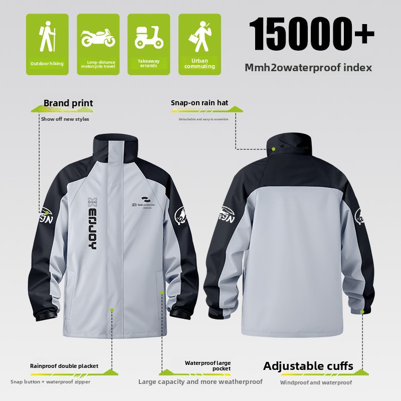 Robuust tweedelig motorregenpa - Cycling Commuter Rain Jacket recensie en prijs